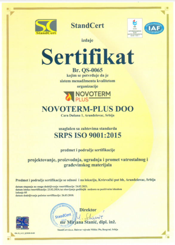 Sertifikat ISO 9001:2015